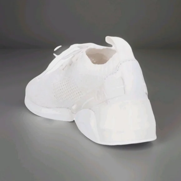 Giorgio Armani Womens White lace-up fabric sneakers w leather details Wms US 10 - Picture 5 of 8